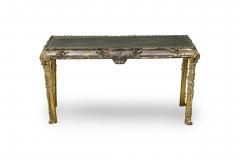 English Georgian Silver Plate and Bronze Coffee Low Table - 4170032