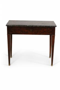 English Georgian Style Mahogany And Black Marble Console Table - 3172706