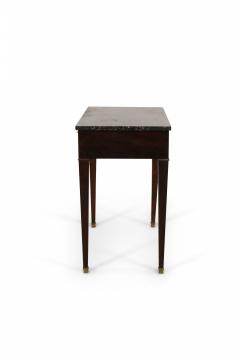 English Georgian Style Mahogany And Black Marble Console Table - 3172707