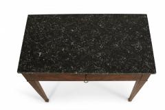 English Georgian Style Mahogany And Black Marble Console Table - 3172709