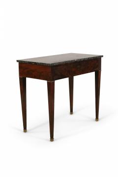 English Georgian Style Mahogany And Black Marble Console Table - 3172710