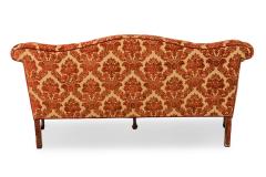 English Georgian Style Red and Gold Damask Sofa - 4169206