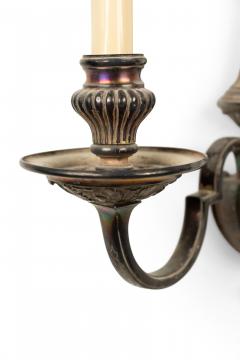 English Georgian Style Silver Plate Wall Sconce - 4659140