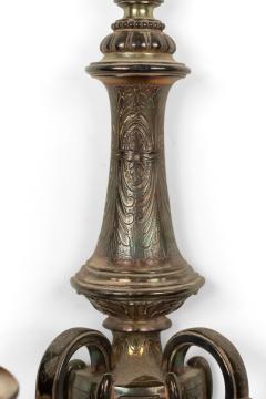 English Georgian Style Silver Plate Wall Sconce - 4659143