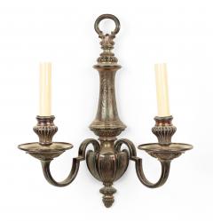 English Georgian Style Silver Plate Wall Sconce - 4717858