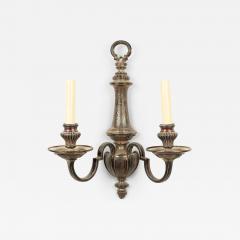English Georgian Style Silver Plate Wall Sconce - 4717870
