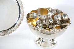 English Georgian Style Silver Plated Copper 15 Piece Punch Bowl Service - 1332919