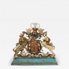 English Georgian Unicorn and Lion Coat of Arms - 4297824