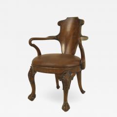 English Georgian Walnut Arm Chair - 1403412