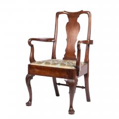 English Georgian mahogany armchair with upholstered slip seat 1720 - 2710782