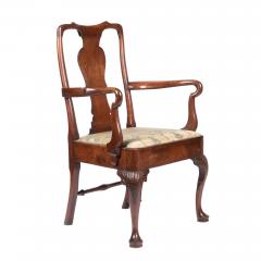 English Georgian mahogany armchair with upholstered slip seat 1720 - 2710788