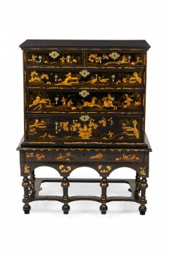 English Georgian style Highboy Chest Chinoiserie Style - 4169585