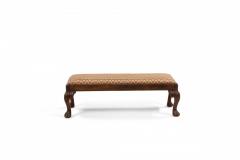 English Georgian style Low Upholstered Bench - 1420076