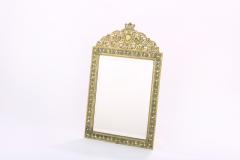 English Gilt Brass Framed Beveled Vanity Mirror - 1965164