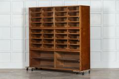 English Glazed Oak Haberdashery Cabinet - 3061624