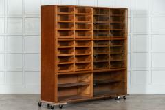 English Glazed Oak Haberdashery Cabinet - 3061627