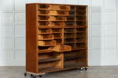 English Glazed Oak Haberdashery Cabinet - 3061628