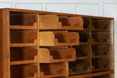 English Glazed Oak Haberdashery Cabinet - 3061632