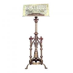 English Gothic Revival Brass Lectern Music Stand - 4635148
