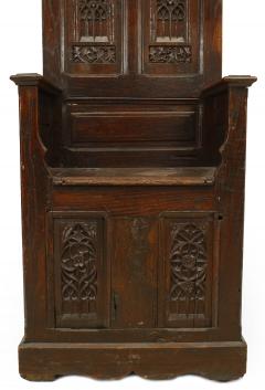 English Gothic Revival Carved Throne Chair - 1402752