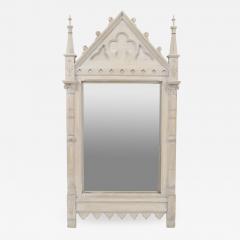 English Gothic Revival Late 19th Cent Bleached Oak Wall Mirror - 726292