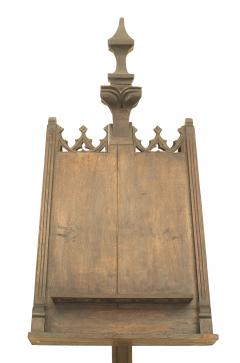 English Gothic Revival Oak Duet Stand - 4322605