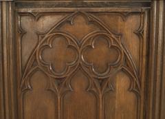 English Gothic Revival Oak Panel Railings - 4322596