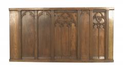 English Gothic Revival Oak Panel Railings - 4322597