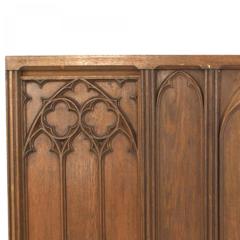 English Gothic Revival Oak Panel Railings - 4322598