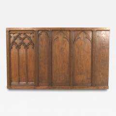 English Gothic Revival Oak Panel Railings - 4332488