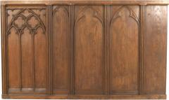 English Gothic Revival Oak Panel Railings - 4332490
