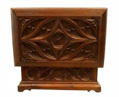 English Gothic Revival Style Oak Letter Box - 4517477