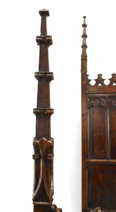 English Gothic Revival Walnut Full Size Bed - 4629244