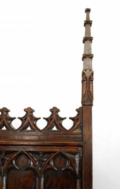 English Gothic Revival Walnut Full Size Bed - 4629245