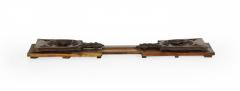 English Gothic Style Carved Oak Expanding Bookends - 4674637