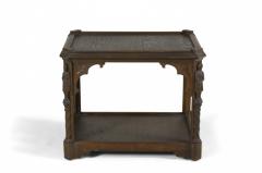 English Gothic Style Oak End Table - 3173025