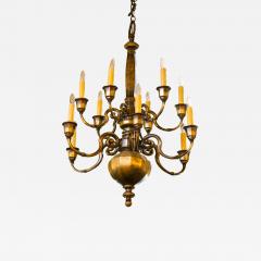 English Heavy Bronze Two Tier Chandelier with 12 Arms Circa 1900 - 2255600