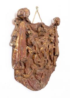 English Heraldic Plaque with Lions Early 20th Century - 3296476