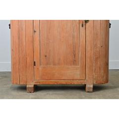 English Huffer Pine Demilune Warming Cabinet - 4798441