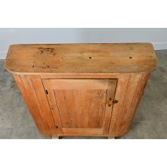 English Huffer Pine Demilune Warming Cabinet - 4798444