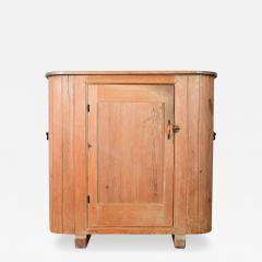 English Huffer Pine Demilune Warming Cabinet - 4801224