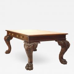 English Irish Georgian Mahogany Table Desk - 1431579