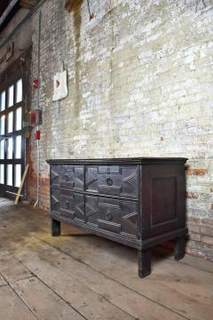 English Jacobean 17th Century Oak Four Drawer Commode - 676464