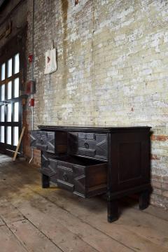 English Jacobean 17th Century Oak Four Drawer Commode - 676466