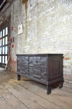 English Jacobean 17th Century Oak Four Drawer Commode of Rare Form - 2317921