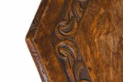 English Jacobean Style Carved Spiral Turned Leg Octagonal Occasional Side Tabl - 4660534