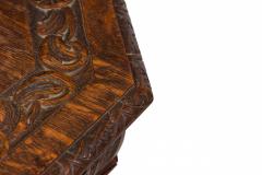 English Jacobean Style Carved Spiral Turned Leg Octagonal Occasional Side Tabl - 4660535
