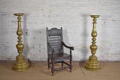 English Jacobean Style Oak Wainscot Armchair - 4347043