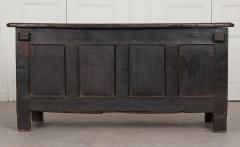 English Late 18th Century Carved Oak Coffer - 1681479