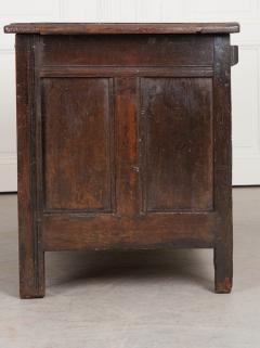 English Late 18th Century Carved Oak Coffer - 1681482